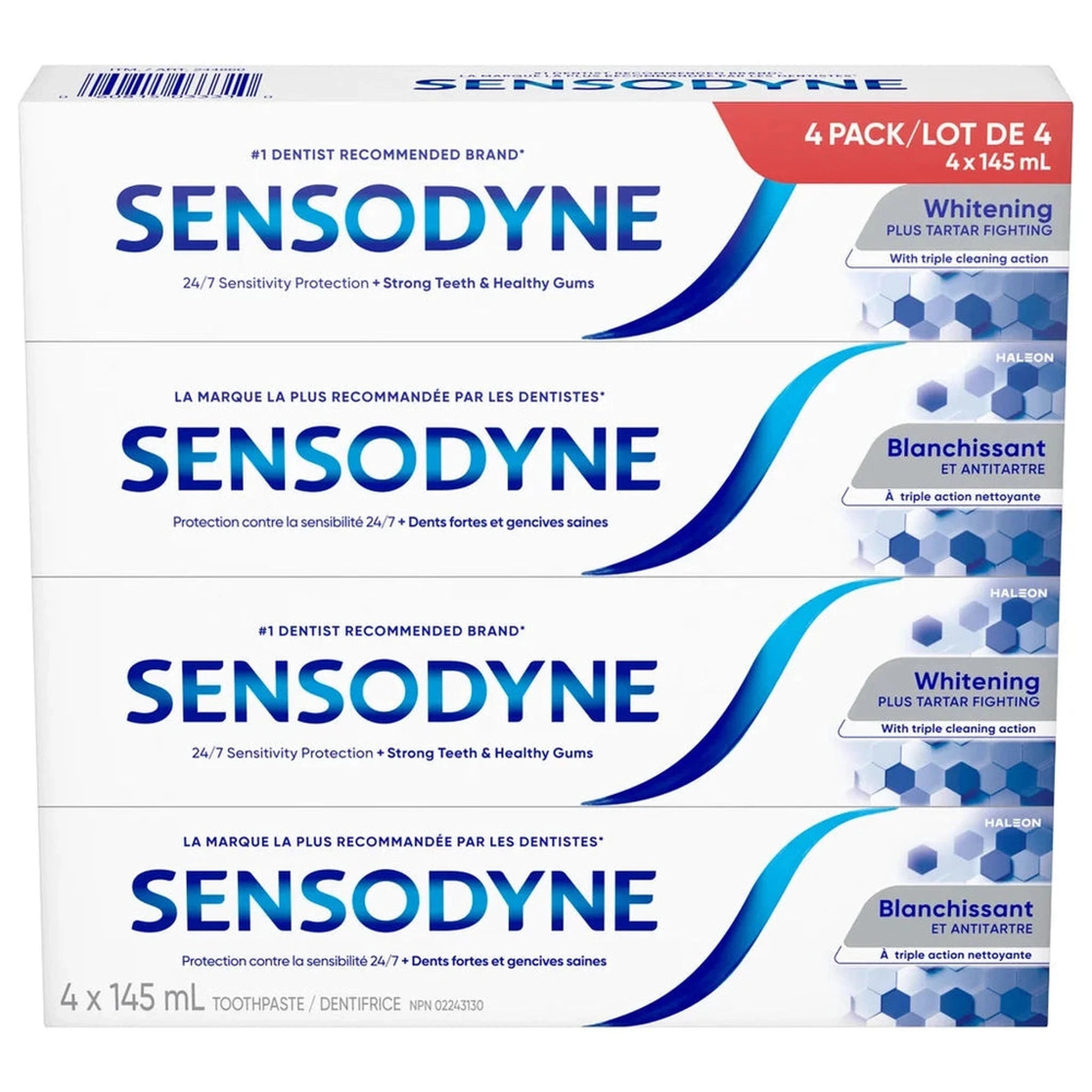 Sensodyne Dentifrice Blanchissant – Lot de 4 x 145ml