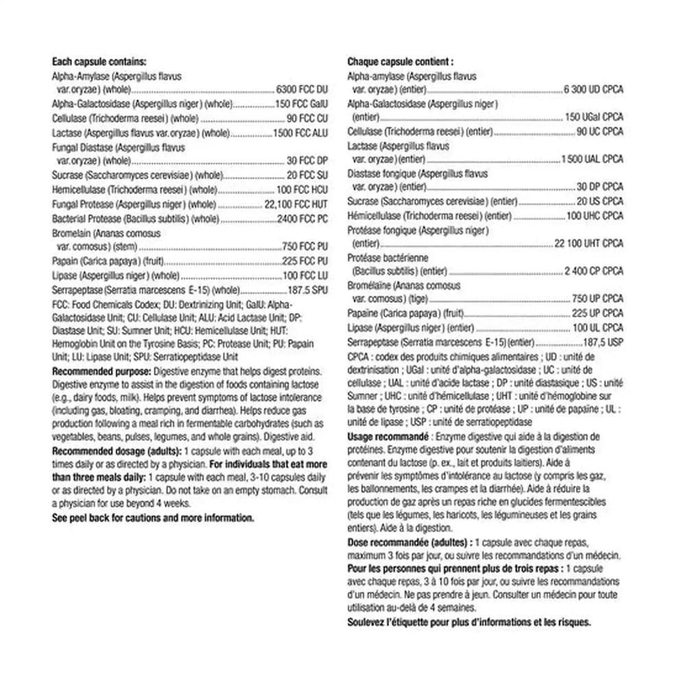 Enzymes Digestives Webber Naturals - 90 Tablettes