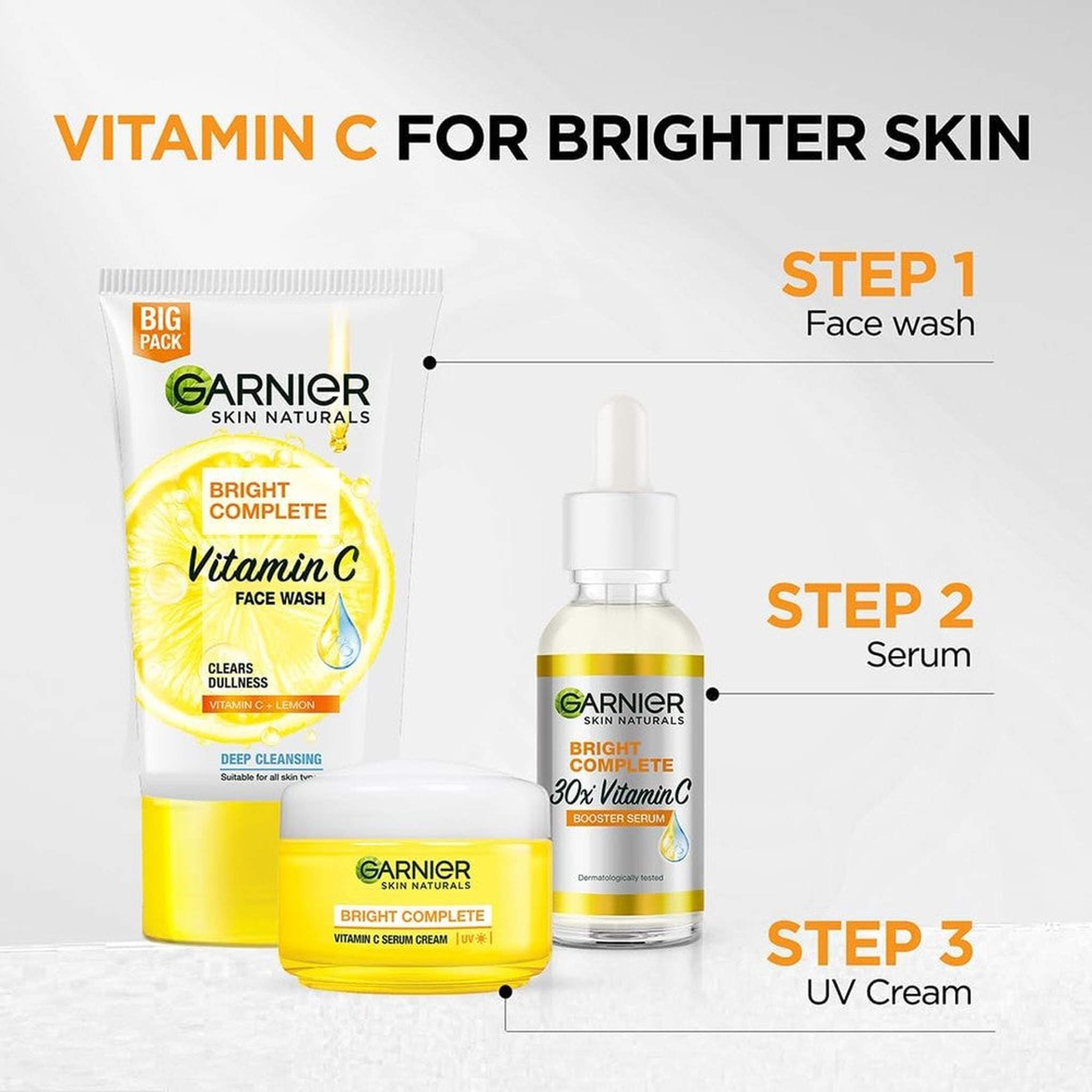 Garnier Crème Visage Vitamine C - Éclat & Luminosité