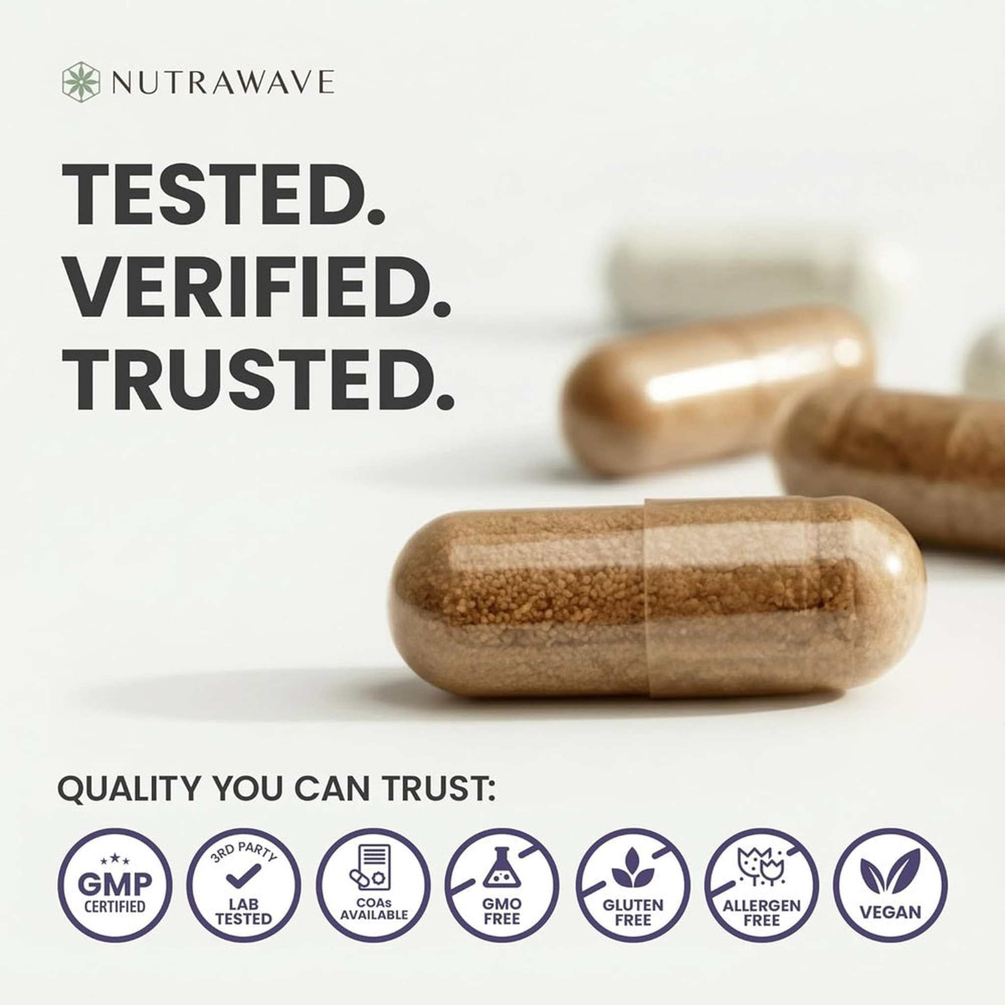 Nutrawave Pure Shilajit Himalayen – 500mg – 60 Gélules – Pour Femme – Végétalien & Sans OGM
