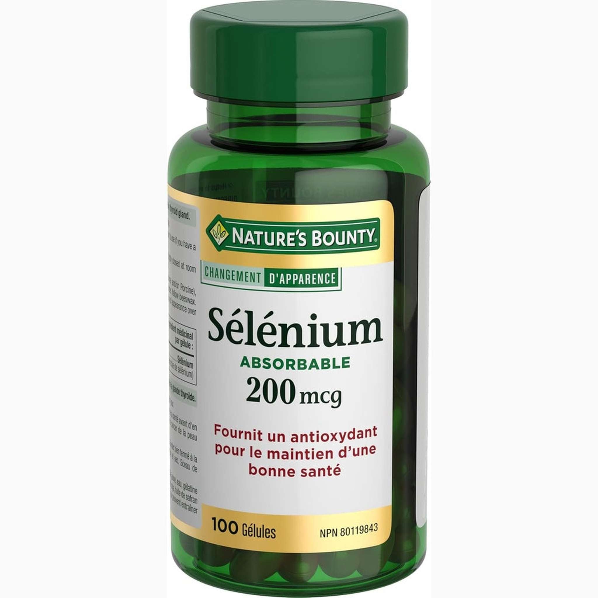 Nature's Bounty Sélénium Absorbable 200mcg – 100 Gélules Molles