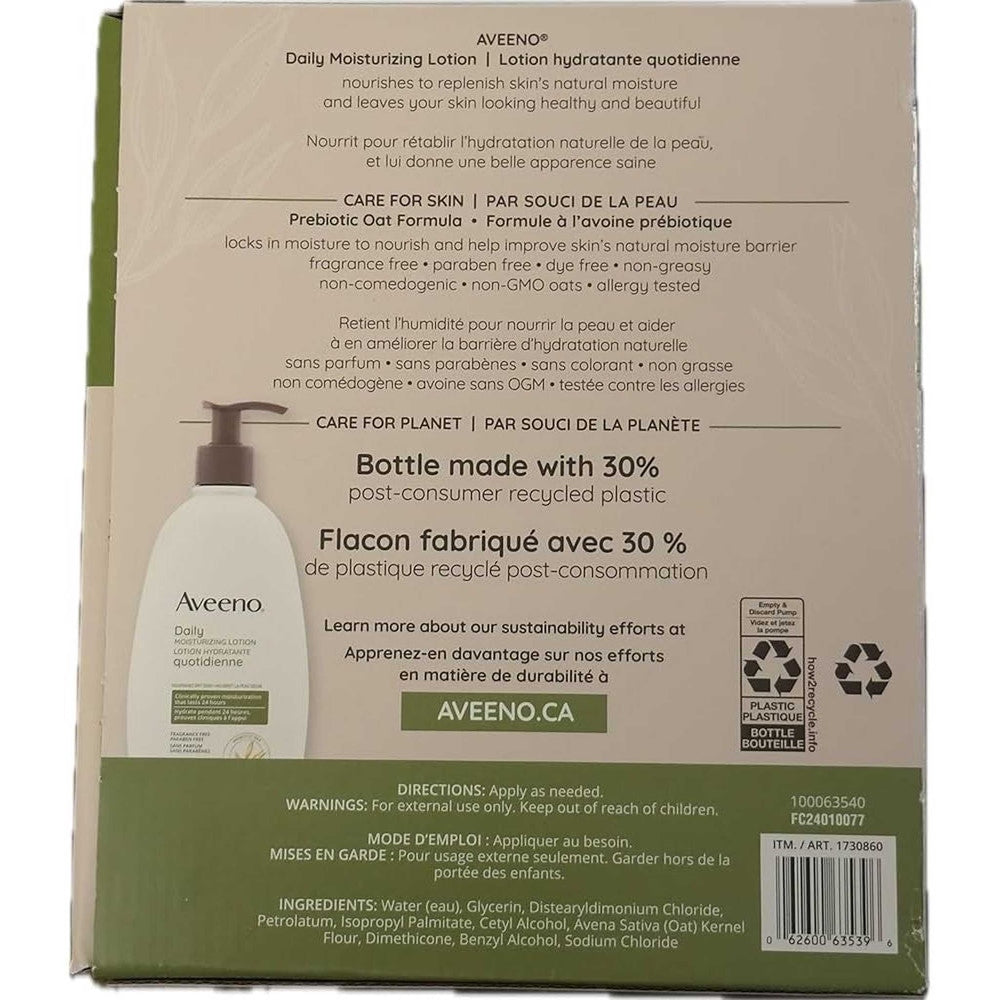 Aveeno Lait de Corps Hydratant 710ml - Avoine Colloïdale Naturelle