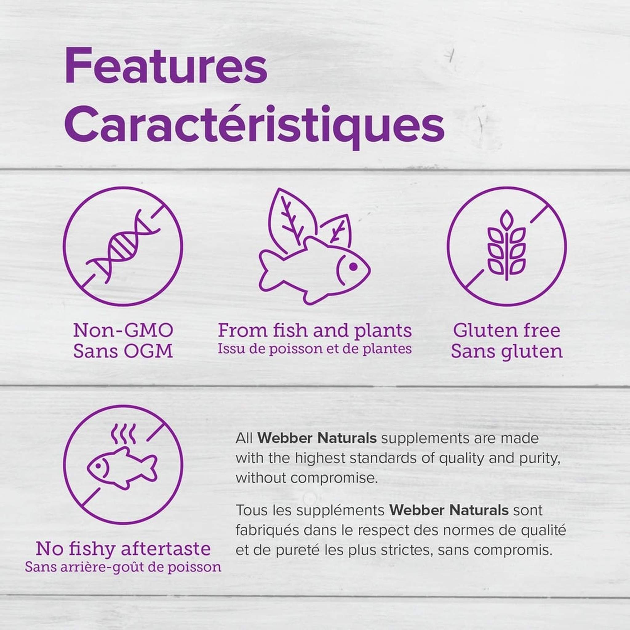 Webber Naturals Omega 3-6-9 1200mg – 180 Capsules Entériques – Sans Arrière-Goût