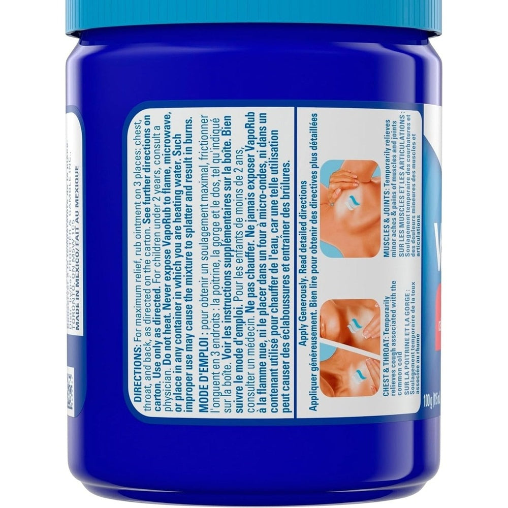 Vicks VapoRub Pommade Décongestionnante – Rhume, Toux & Douleurs – Parfum Original – 100g