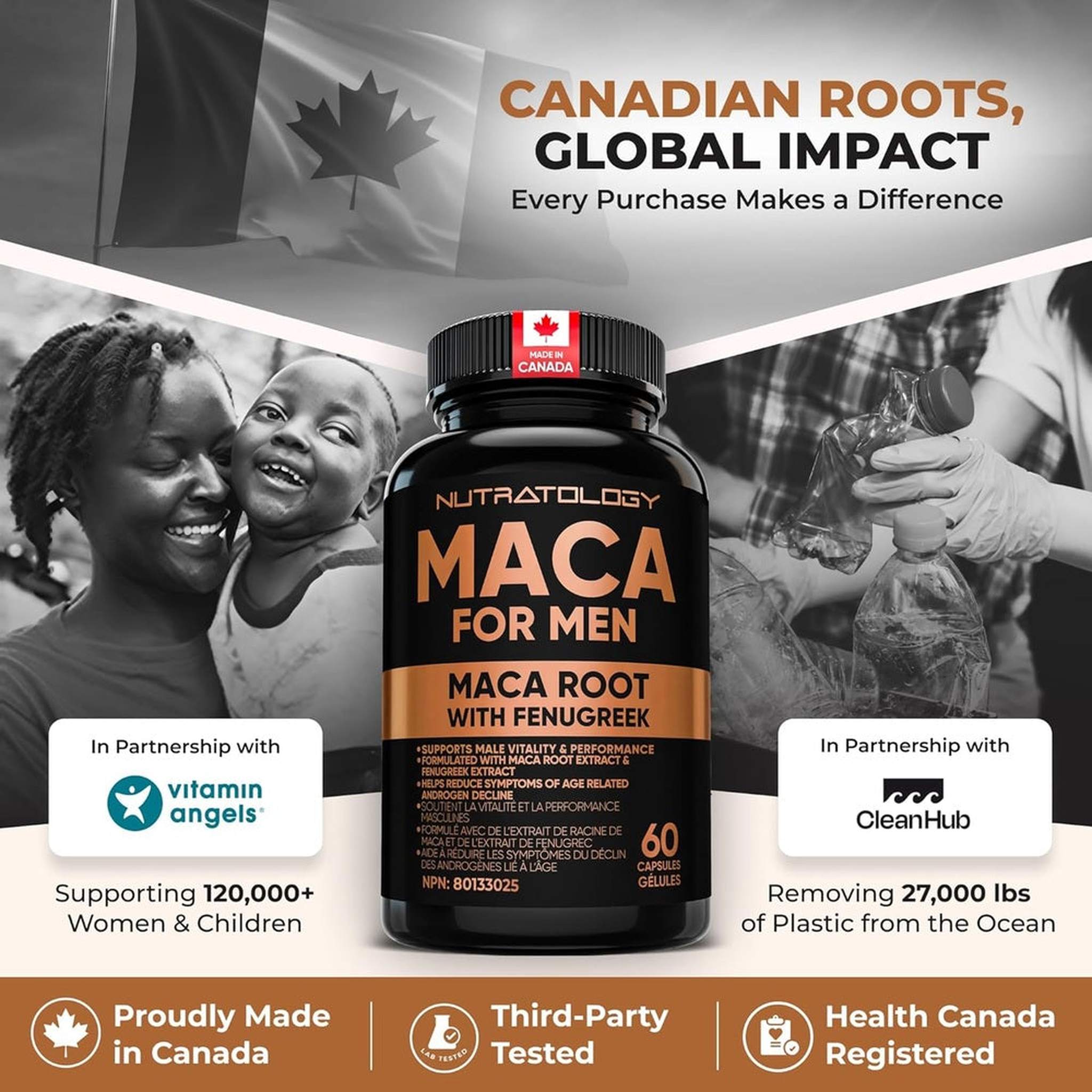 Maca pour Homme avec Fenugreek – 60 Capsules