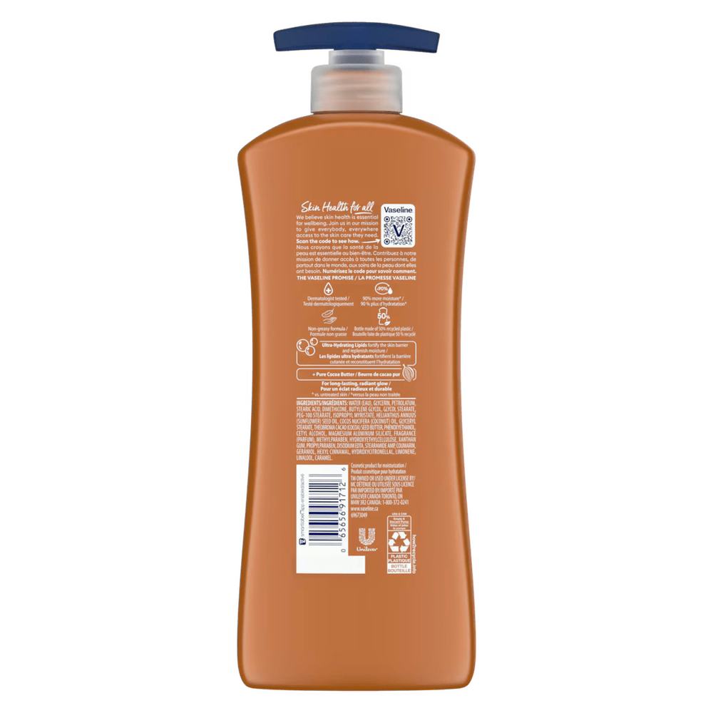 Vaseline Intensive Care Cacao Radiant – Lotion Corps Hydratante 48H – 600ml