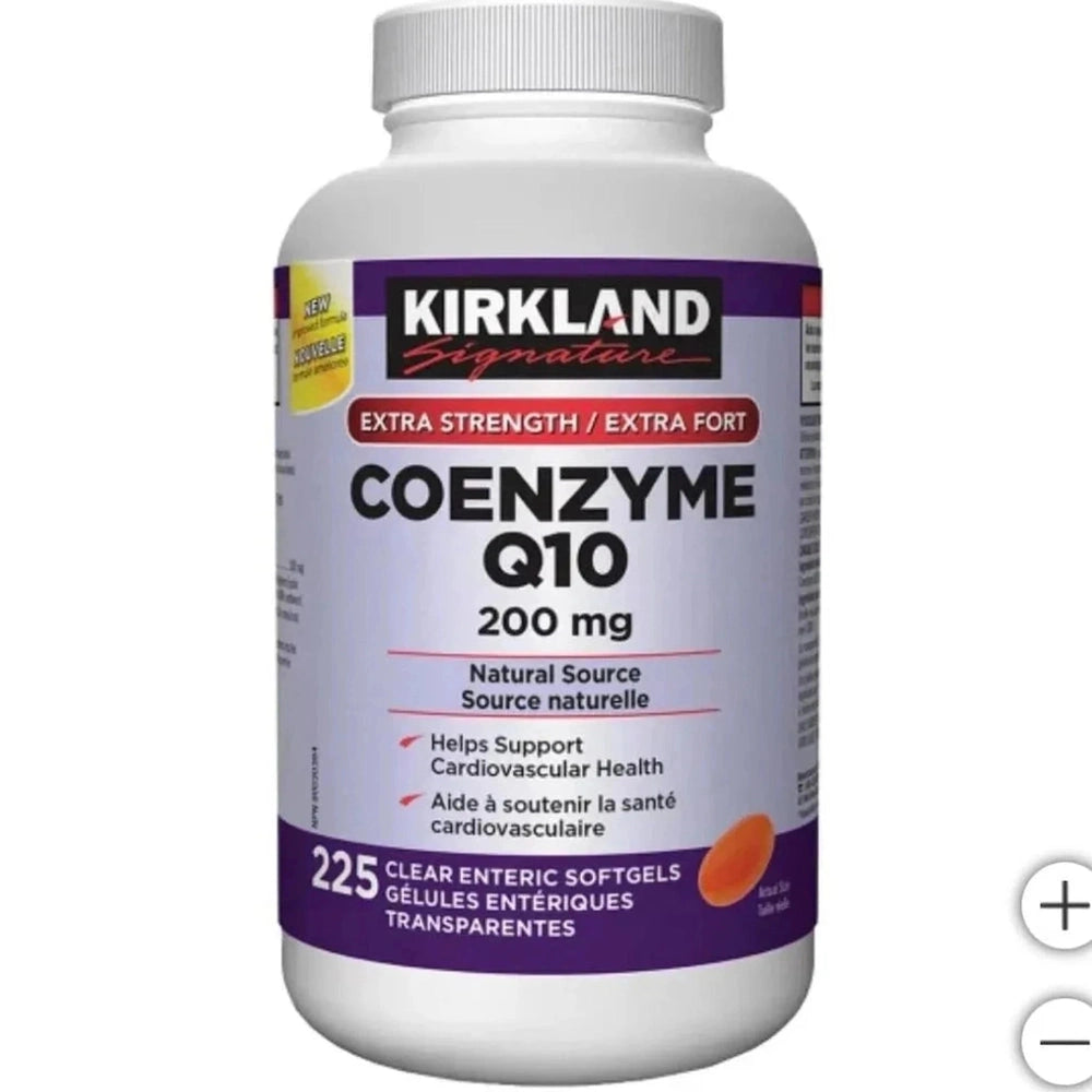 Coenzyme Q10 200mg Kirkland - Ănergie & SantĂŠ Cardiaque | 225 GĂŠlules