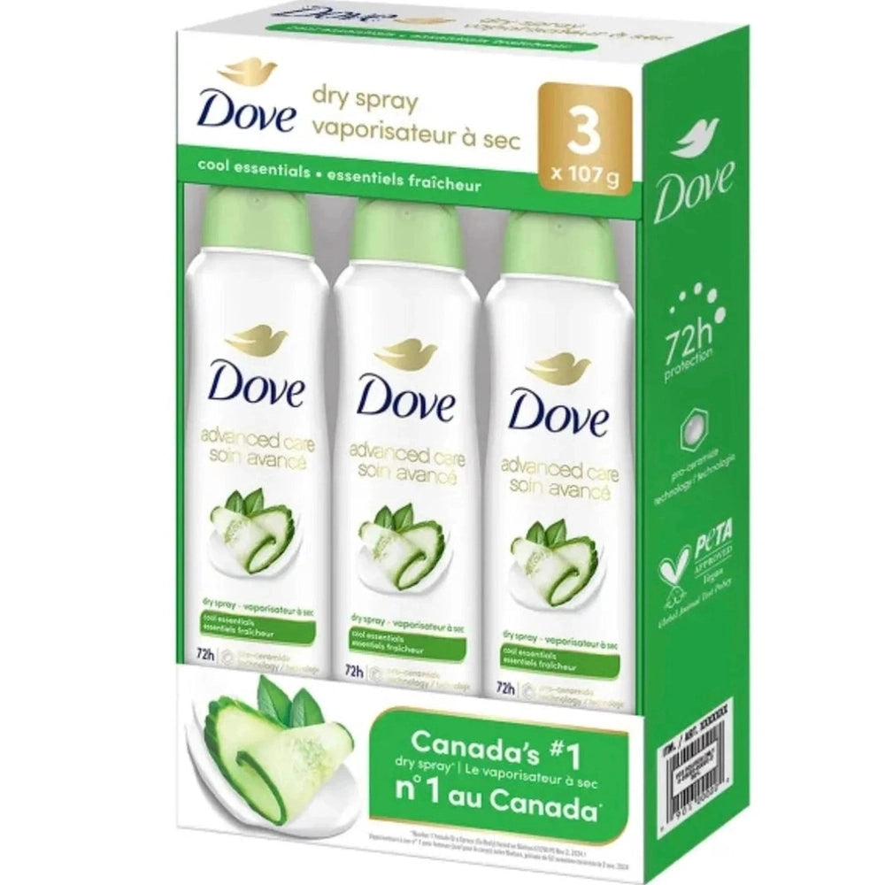 DĂŠodorant Dove Spray Femme Pack de 3 - Protection 72H & Douceur