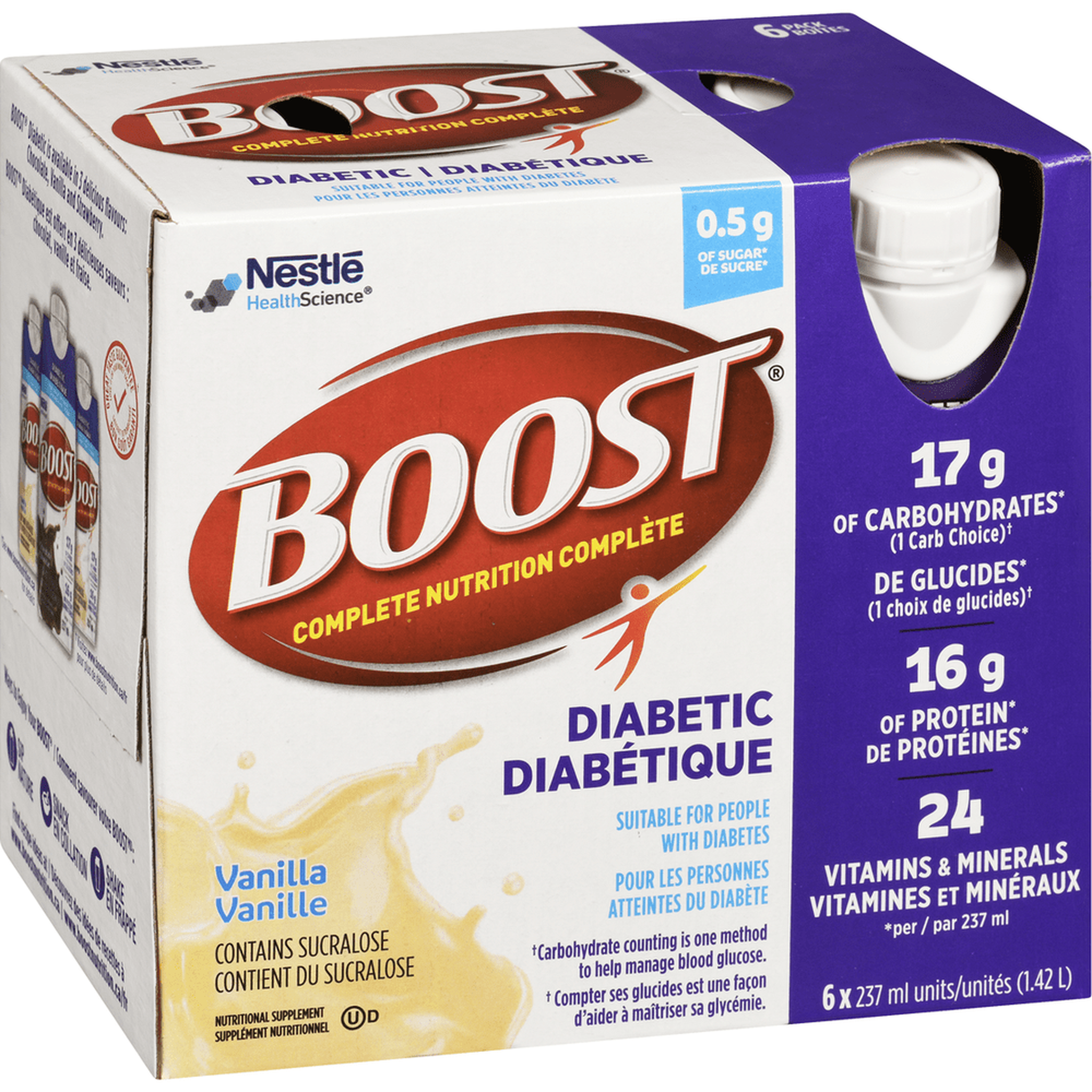 Boost Diabétique - Boisson Nutritive Faible en Sucre | 237ml