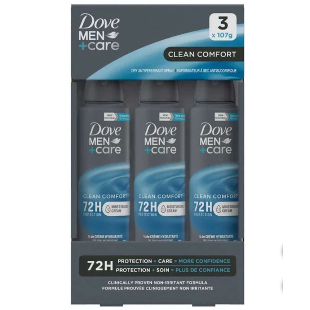 DĂŠodorant Dove Men 72H Pack de 3 Sprays - FraĂŽcheur Extra & Protection Maximale