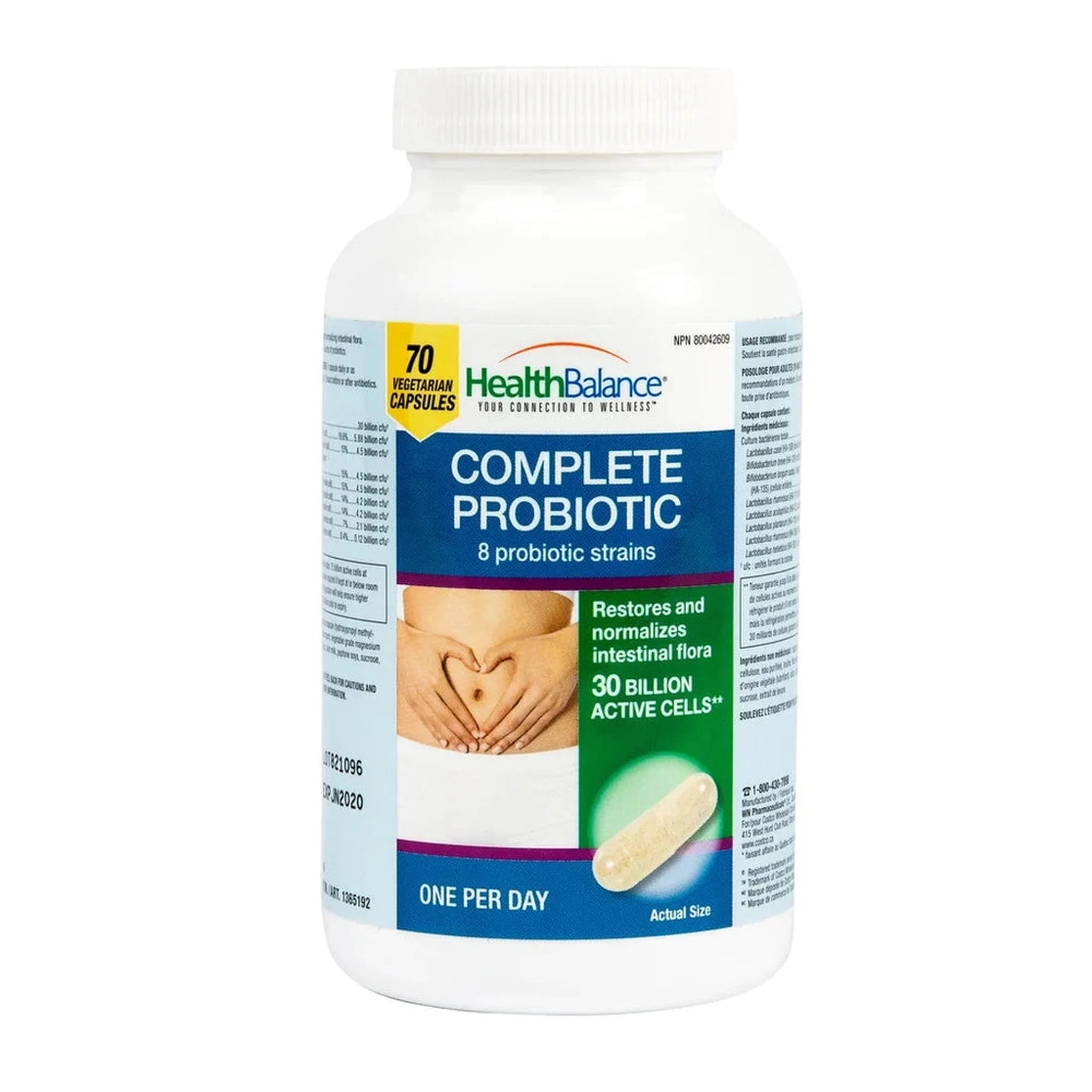 Health Balance Complete Probiotic 30 Milliards UFC – 8 Souches – 70 Capsules