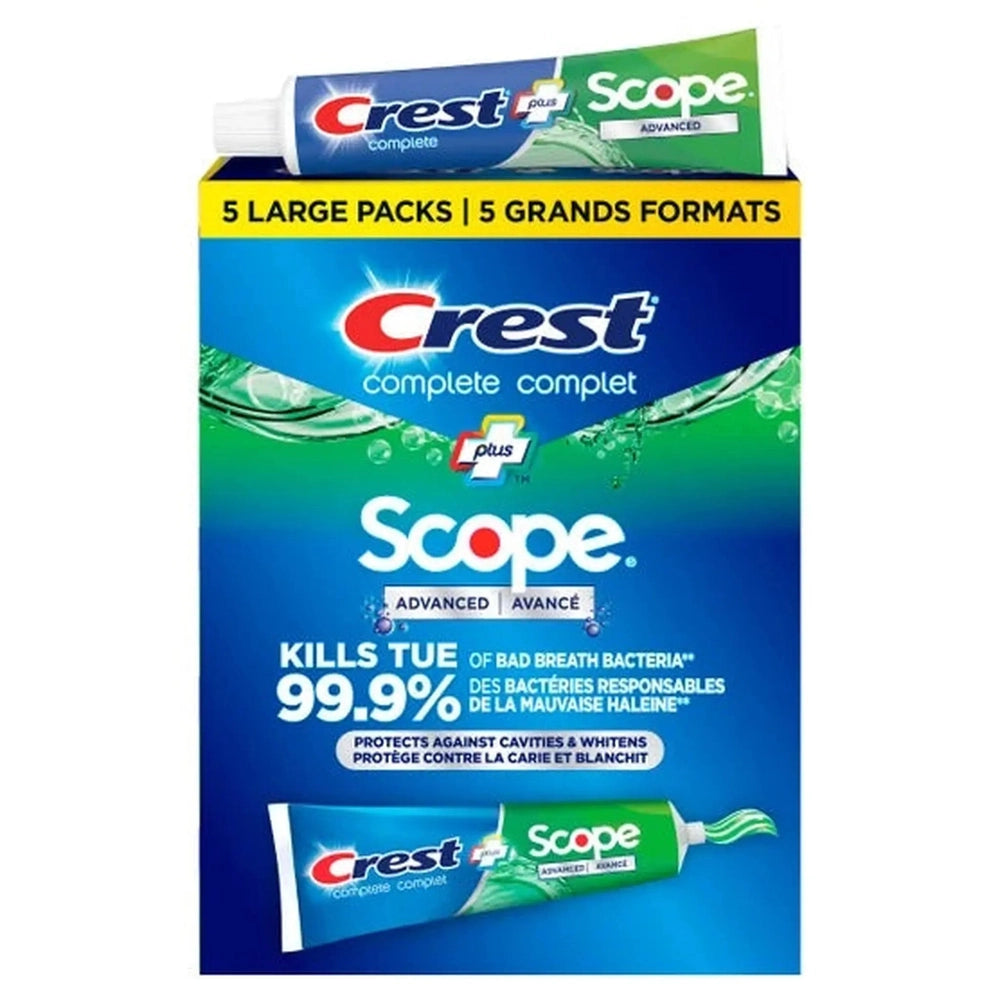 Crest Complete Plus Scope Advanced Active Foam – Dentifrice – Lot de 5 x 170ml