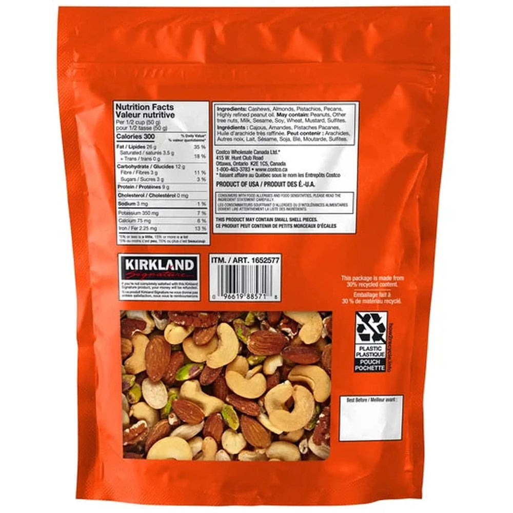 Kirkland Signature Mélange de Noix Non Salées – 1,13 kg