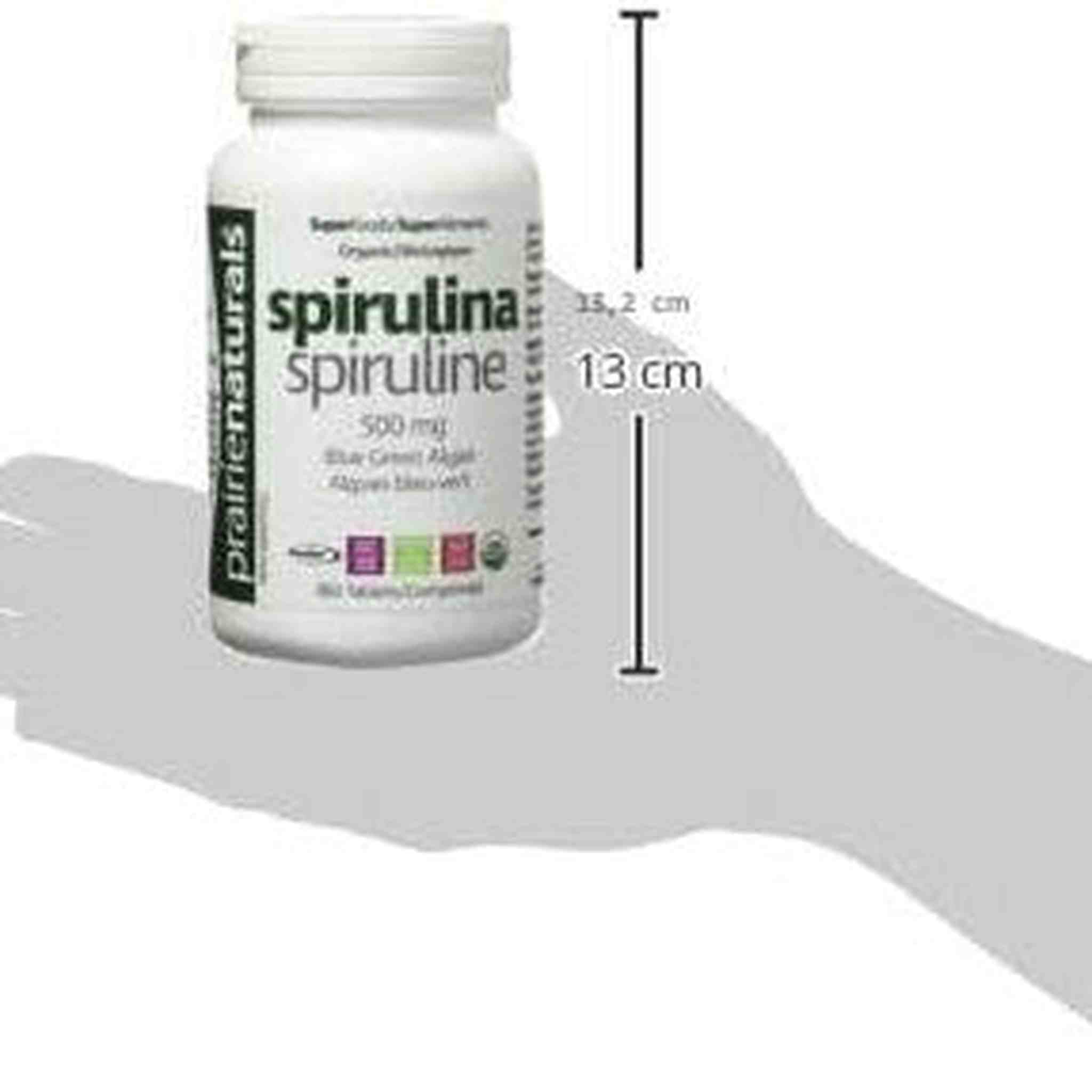 Prairie Naturals Spiruline Bio – Algues Bleues-Vertes – 360 Comprimés