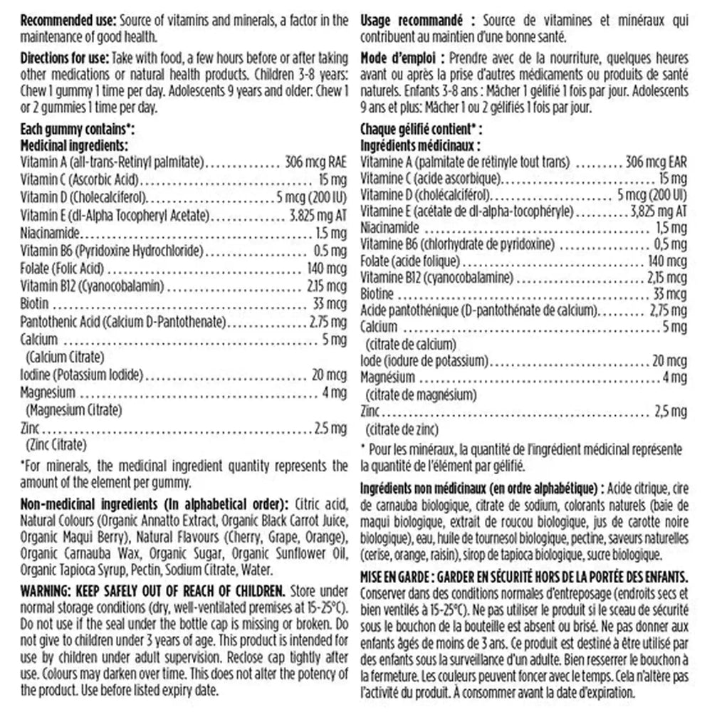 Kirkland Signature Multivitamines Enfants Gummies – 250 Gommes