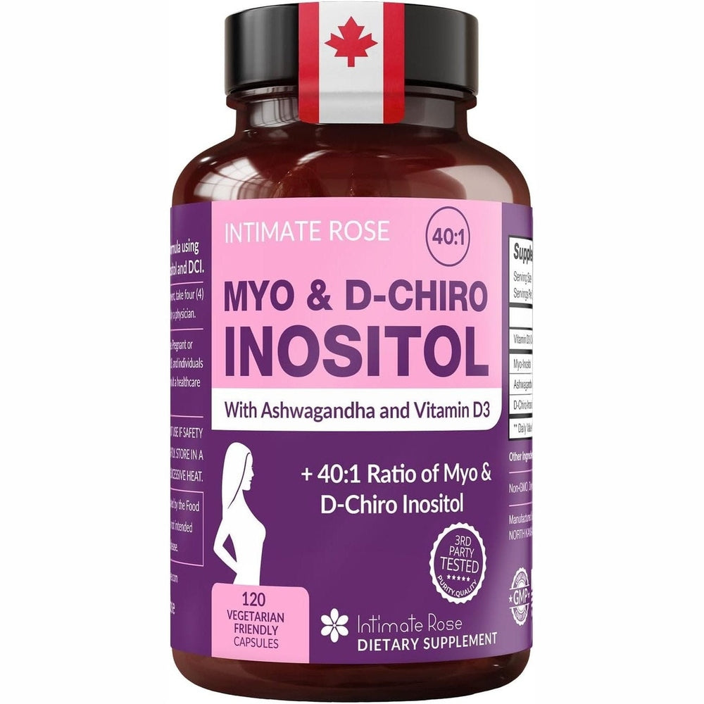 Intimate Rose Myo-Inositol SOPK – Myo & D-Chiro 40:1 + Vitamine D3 + Ashwagandha – 120 Capsules
