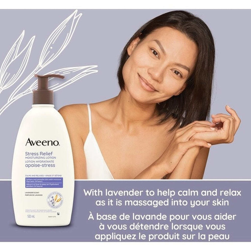 Aveeno Stress Relief Lait de Corps 532ml - Lavande Apaisante