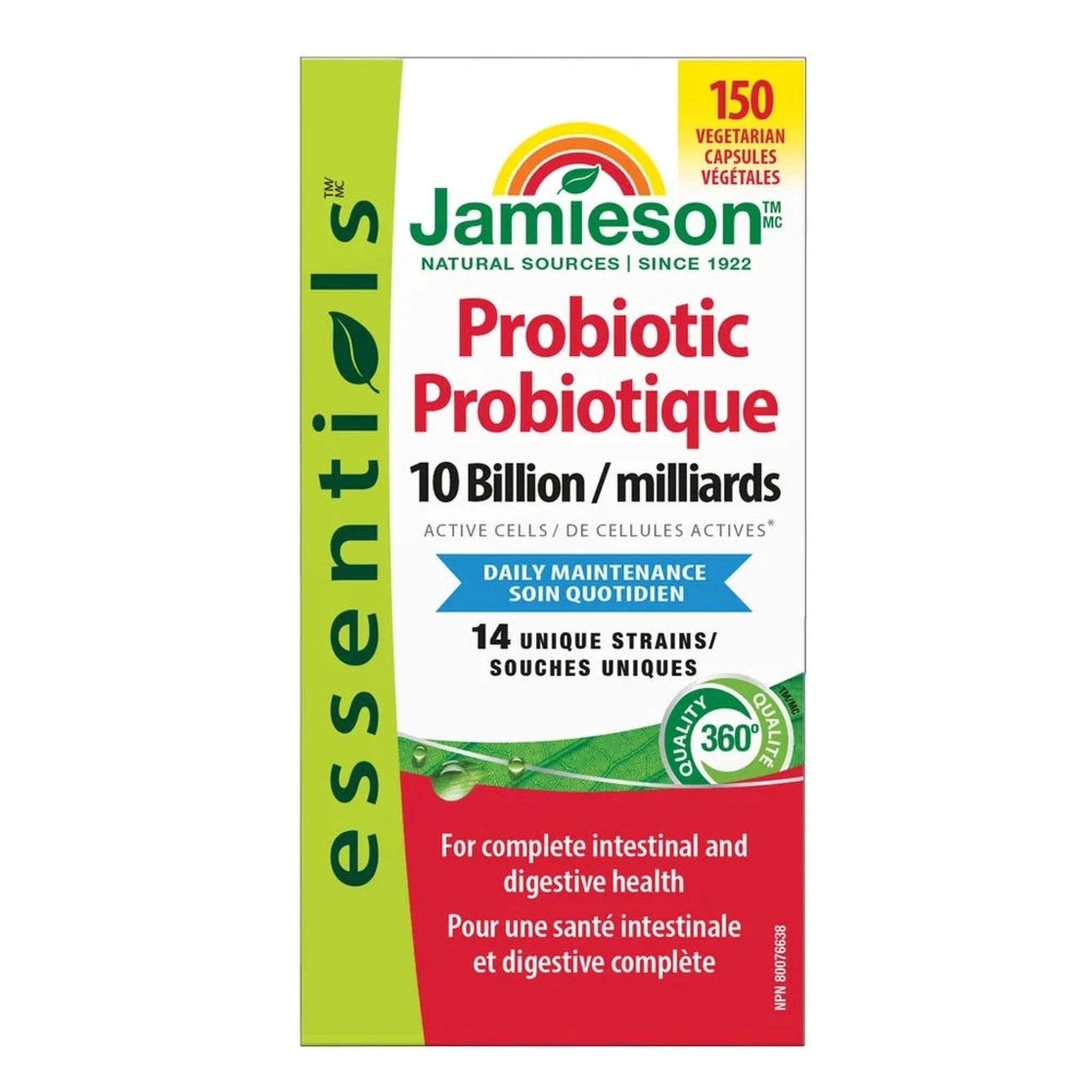 Jamieson Probiotique 10 Milliards UFC – 150 Capsules
