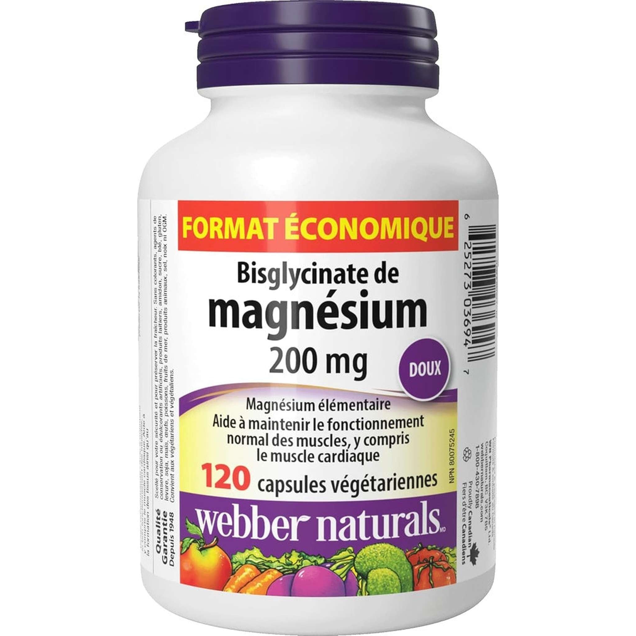 Webber Naturals Omega 3-6-9 1200mg – 180 Capsules Entériques – Sans Arrière-Goût