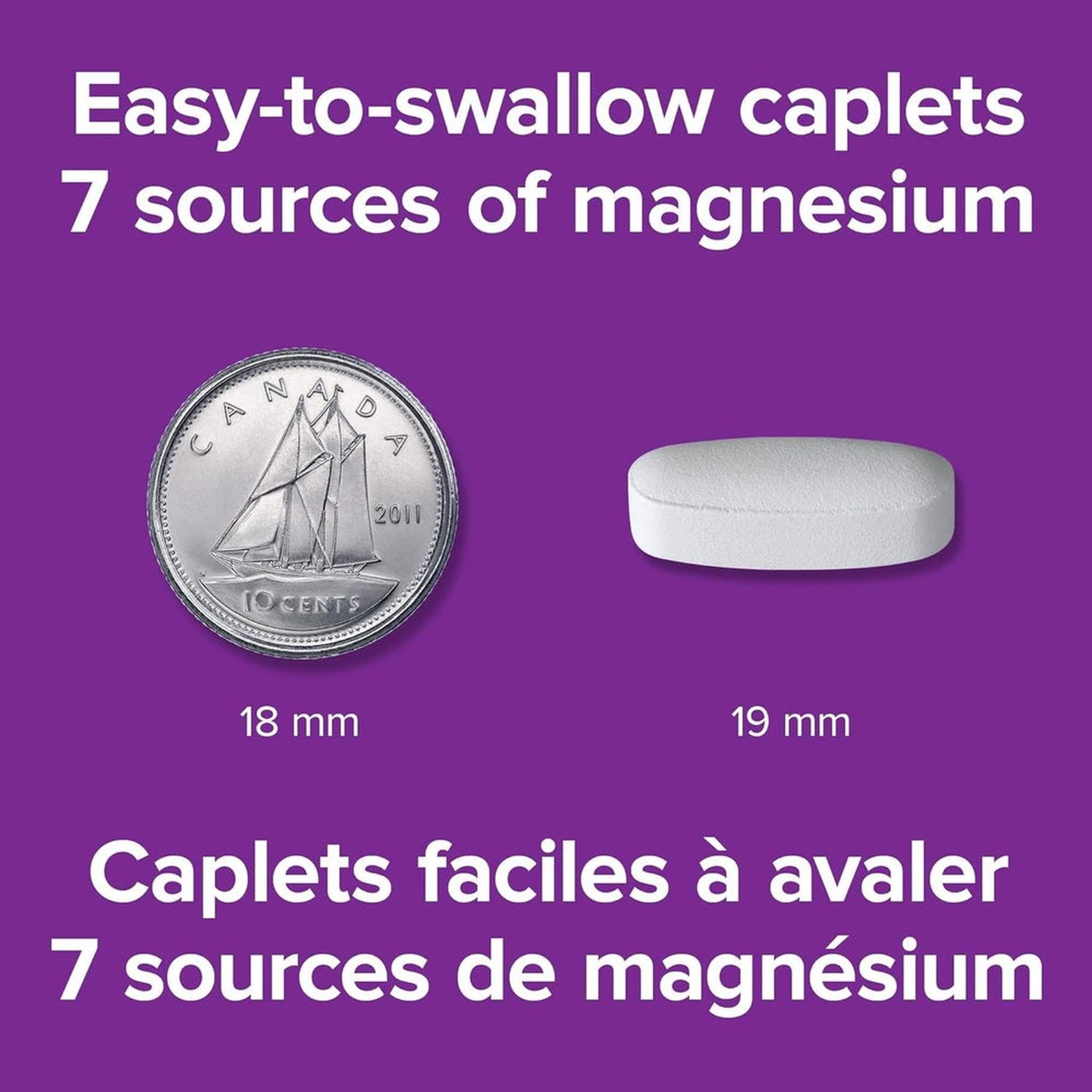 Webber Naturals Complexe Complet de Magnésium 250mg – 7 Sources – 100 Caplets