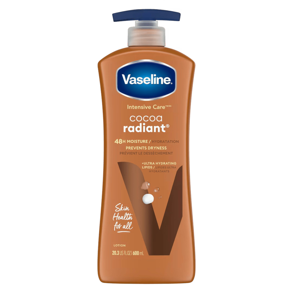 Vaseline Intensive Care Cacao Radiant – Lotion Corps Hydratante 48H – 600ml
