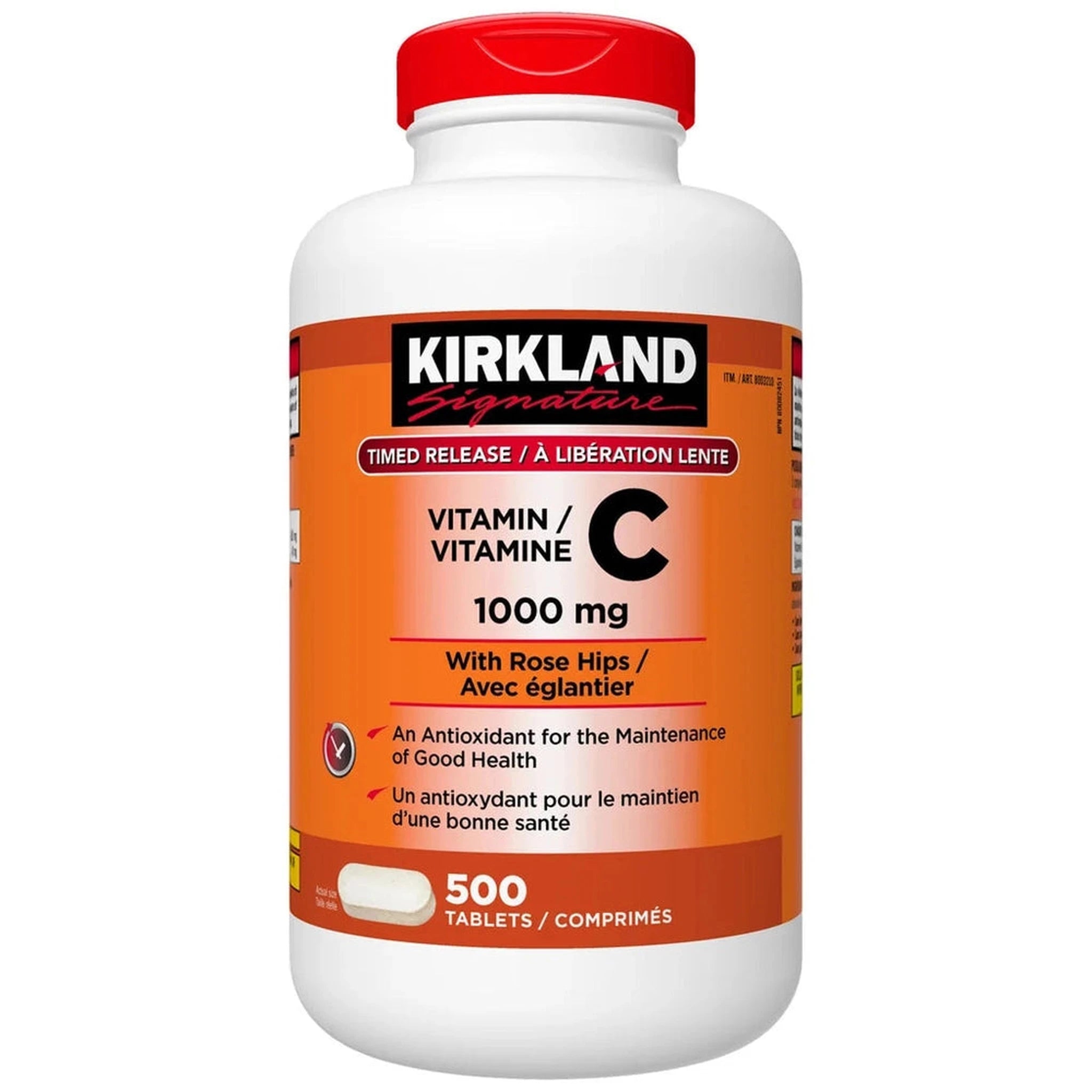 Kirkland Signature Vitamine C 1000mg à Libération Lente – 500 Comprimés