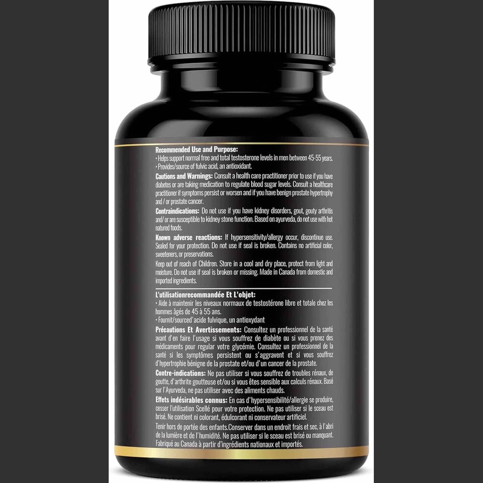 Himalayan Monk Premium Shilajit Extra Fort 500mg – 135 Capsules – 50% Acide Fulvique