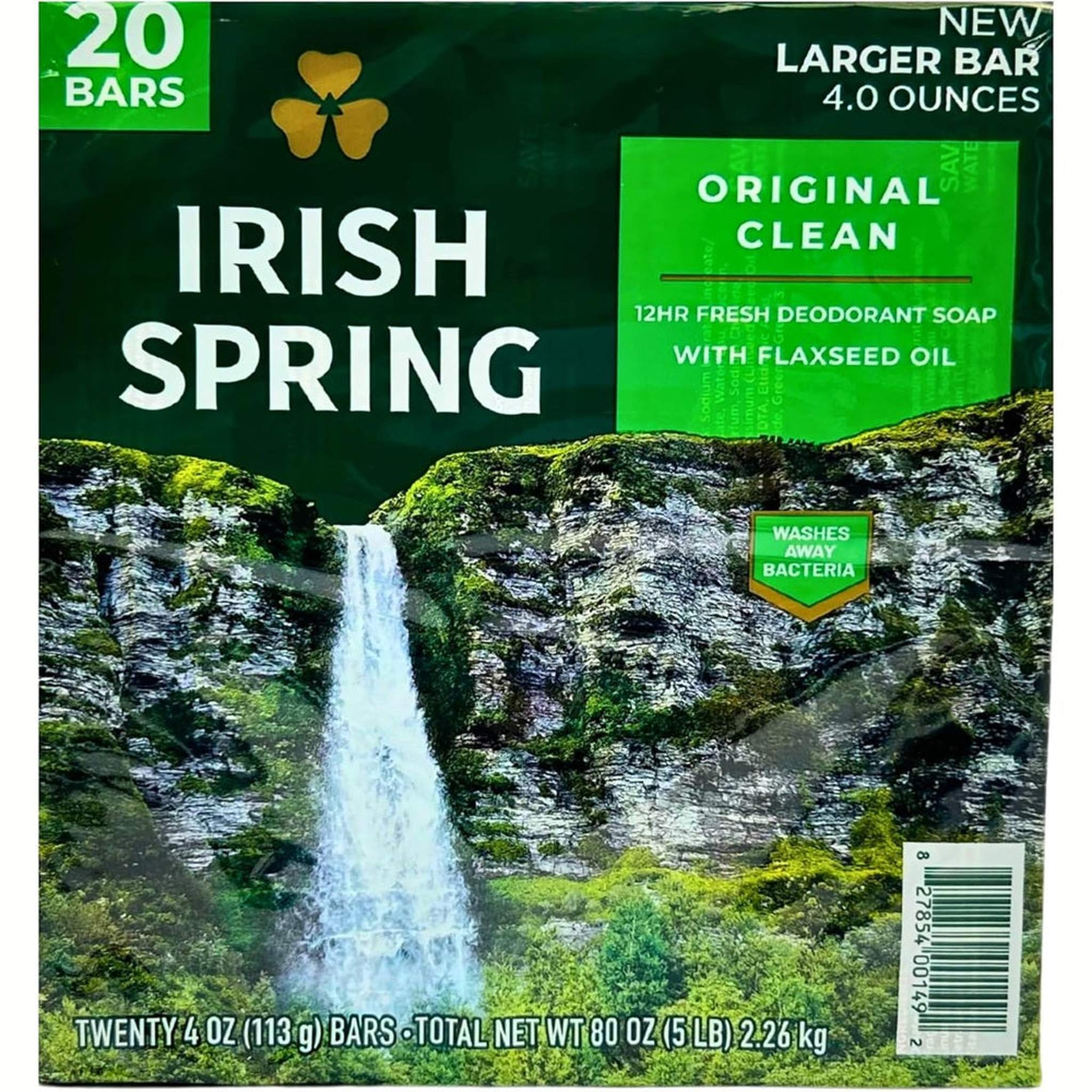 Irish Spring Savon Original en Pain – Lot de 20 x 106,3g
