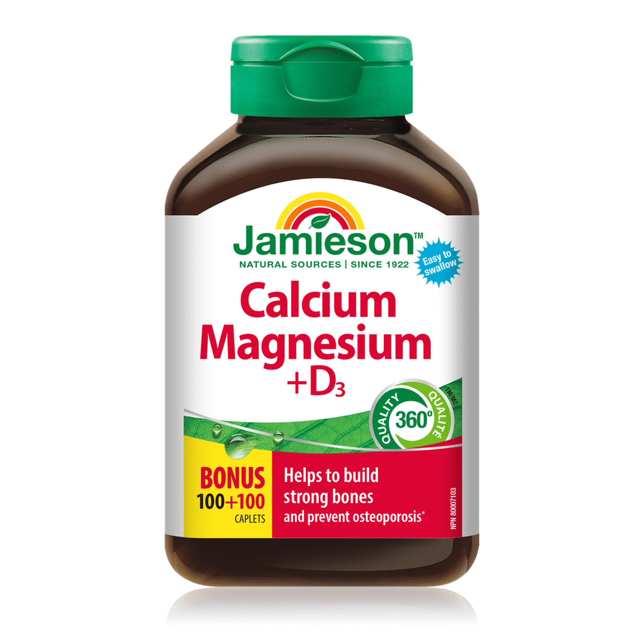 Calcium + Magnésium + Vitamine D3 - Santé Osseuse Optimale | 500 Capsules