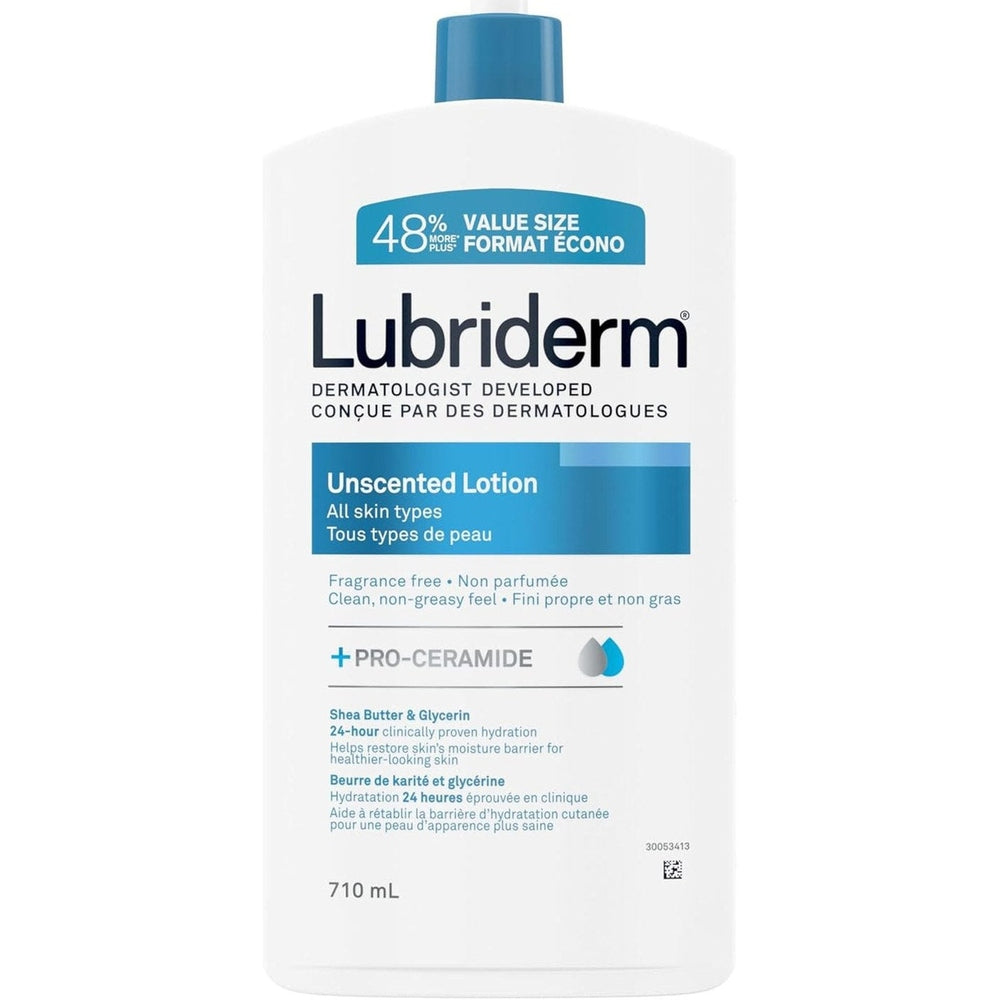 Lubriderm Lotion Non Parfumée 710ml - Hydratation Quotidienne Peau Sensible