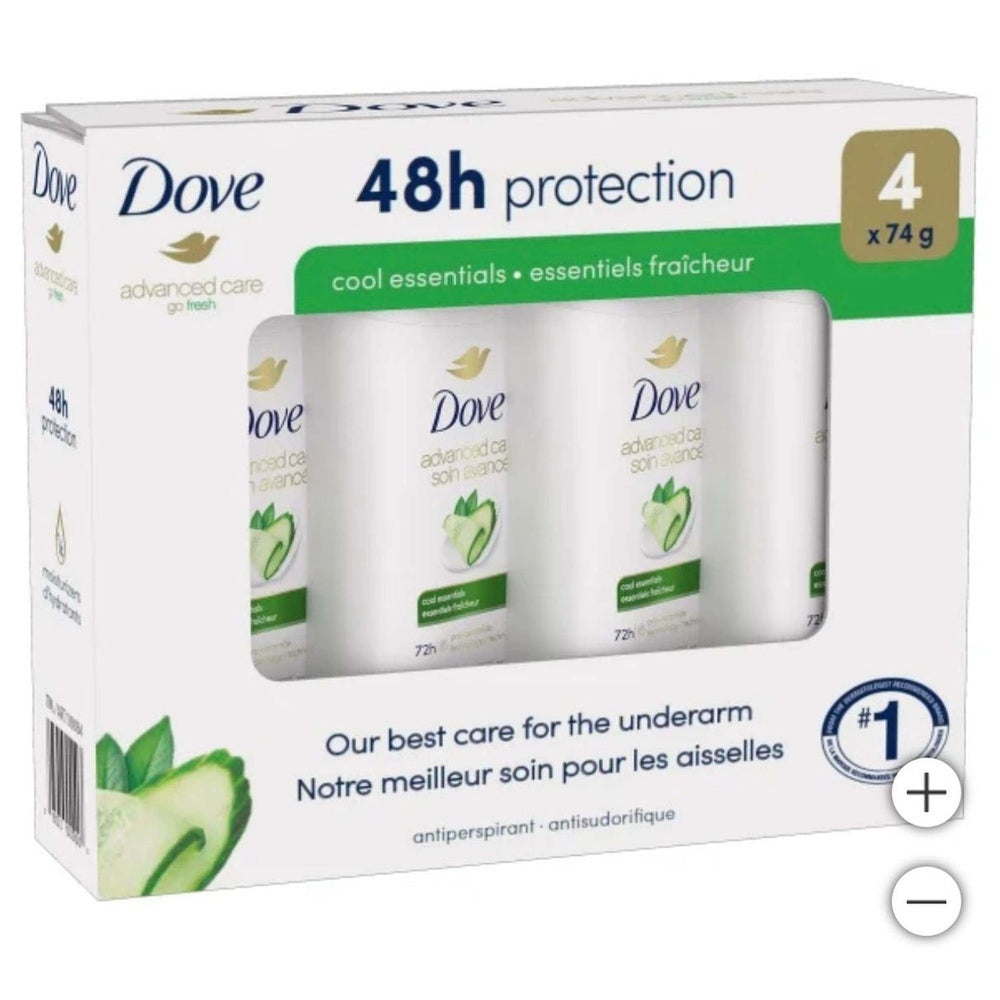 Déodorant Dove Pack de 4 Sticks - Protection 48h & Soin de la Peau