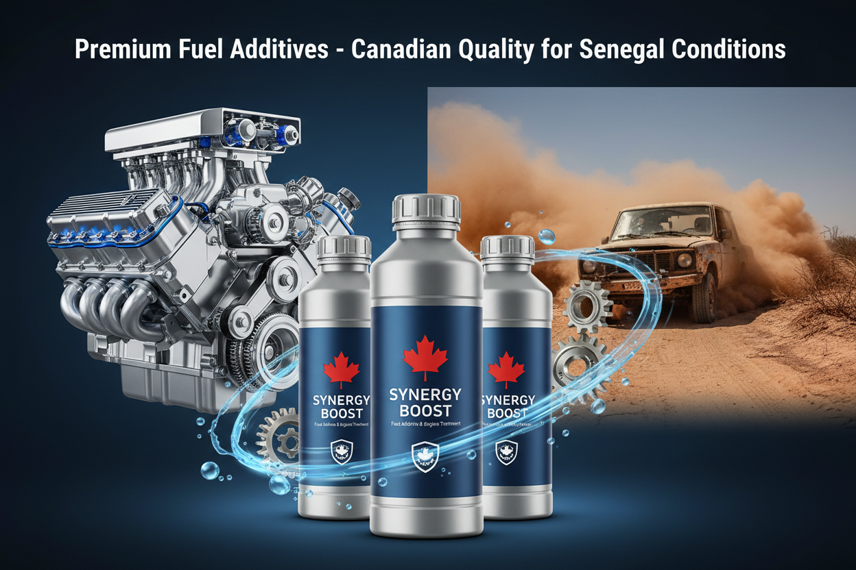 Combat poor fuel quality and restore your engine’s power with Big Papa Enterprise’s range of premium additives. Imported directly from Canada, our fuel treatments and oil stabilizers are essential for protecting vehicles against the harsh operating conditions in Senegal.

Dirty fuel can clog injectors, reduce power, and cause excessive smoke. Our industrial-strength additives clean your entire fuel system, boost octane/cetane levels, and lubricate critical engine parts. Whether you drive a personal car or m