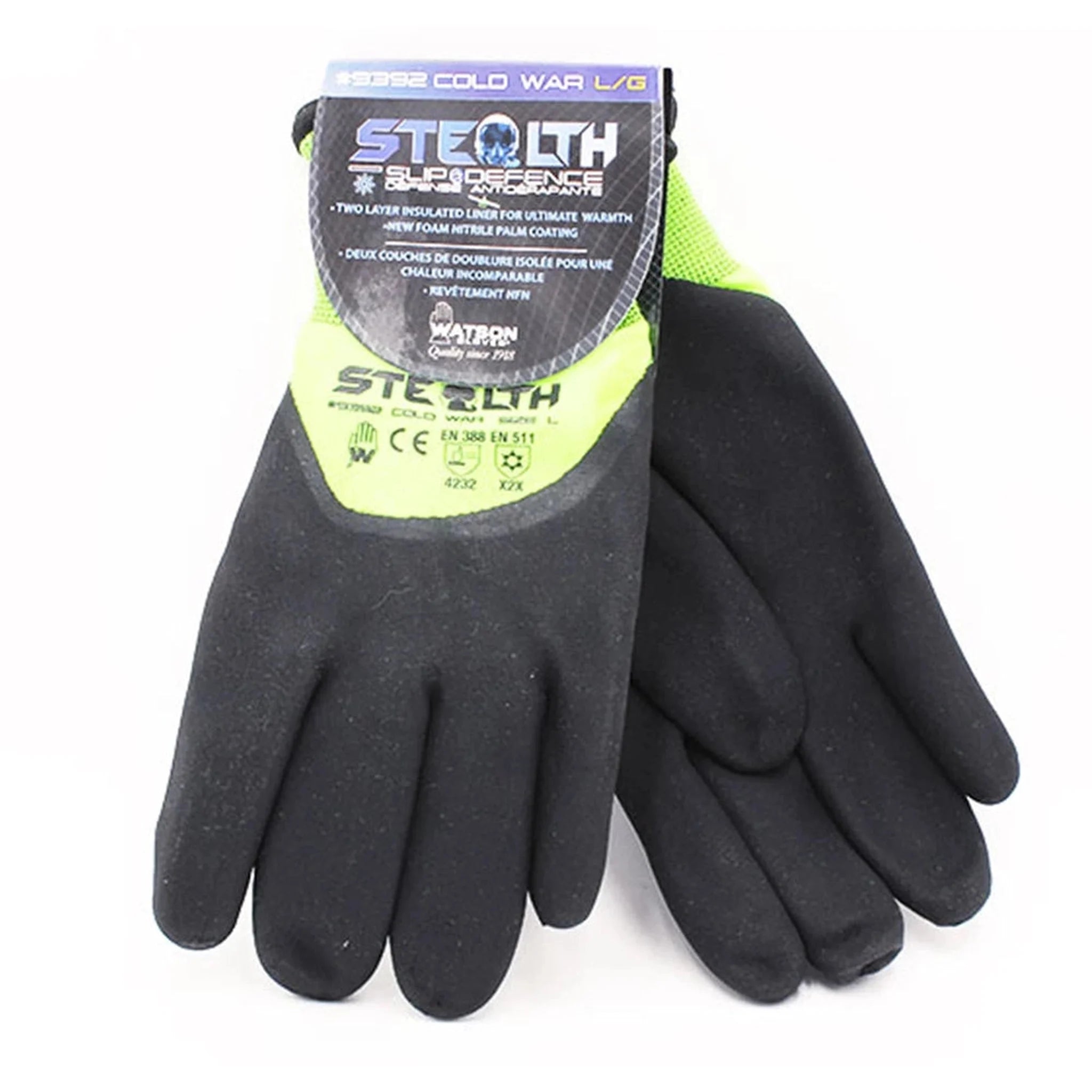 Gants enduits Watson Cold War – Gants hiver nitrile Hi-Vis